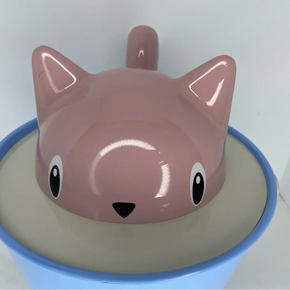 Stefano Giavannoni United Pets Pink Cat Blue Storage Container With Lid & Scoop
